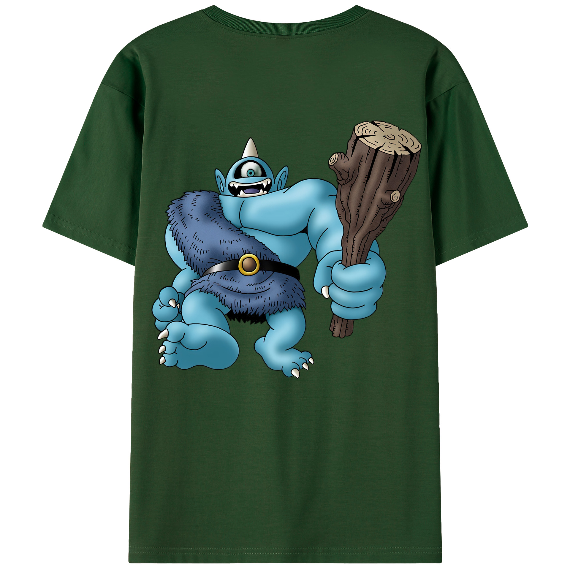 （画像用） ドラゴンクエスト Doragon Kuesuto Dragon Quest 綿100％半袖Tシャツ（背面プリント）